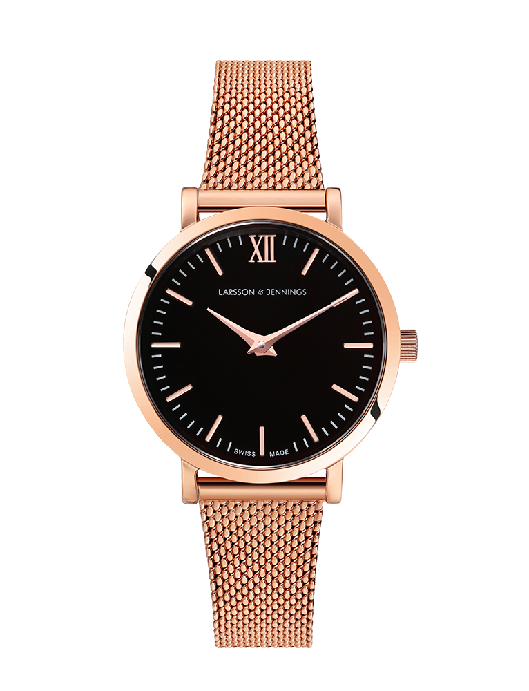 Lj Classic Lugano Milanese 26mm Rose Gold Black