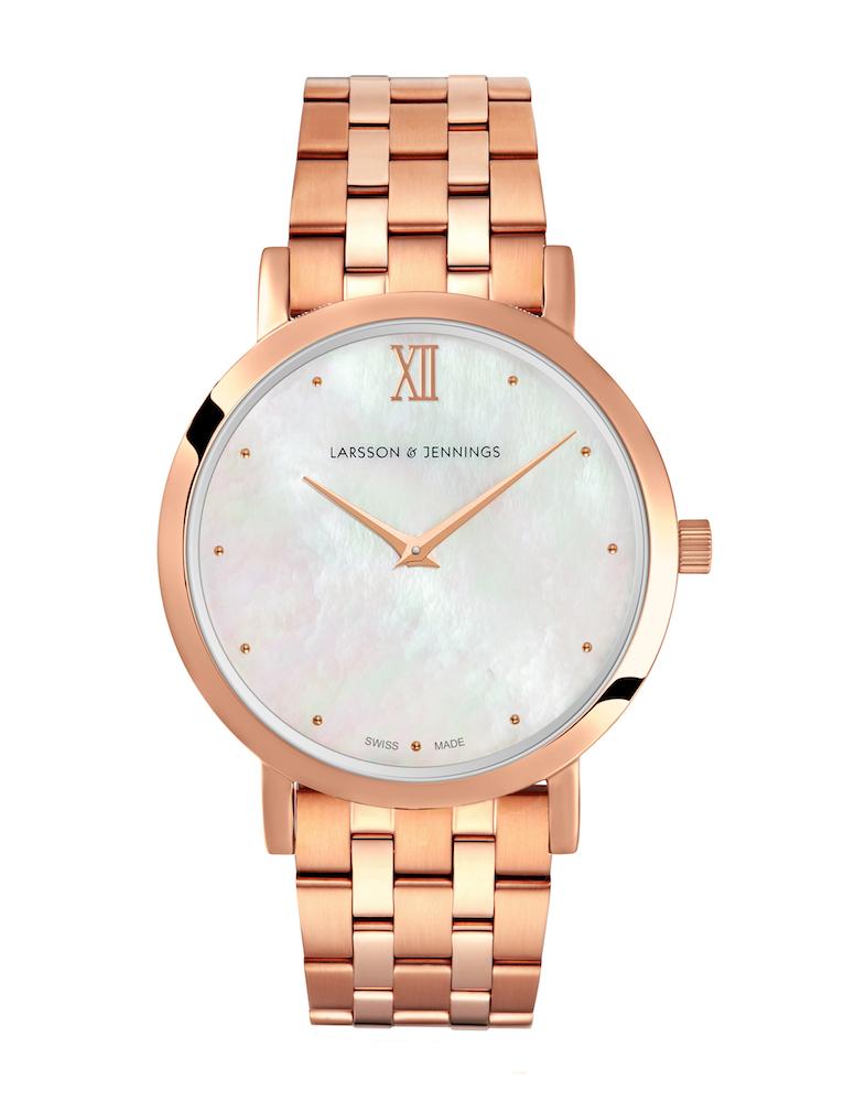 Bernadotte Lugano Vasa Link 33mm Rose Gold Pearl