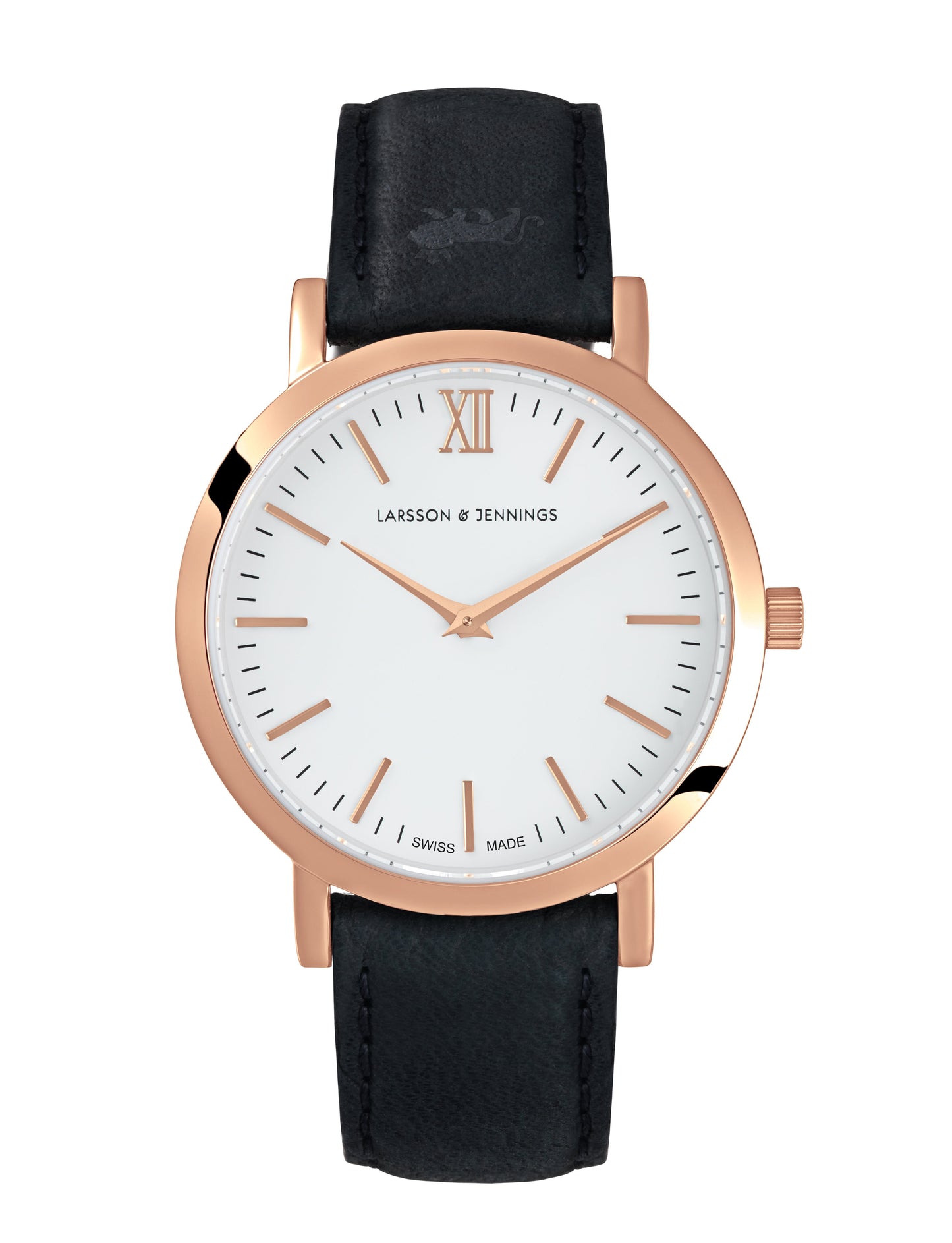 Lj Classic Lugano Leather 33mm Rose Gold White
