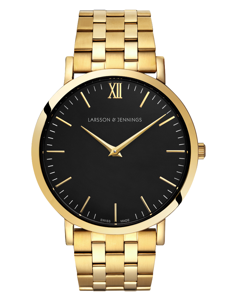 Lj Classic Lugano Vasa Link 40mm Gold Black
