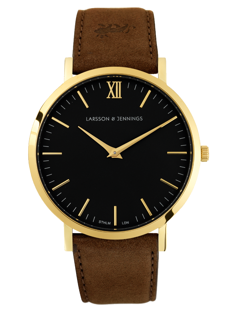 Lj Classic Lugano Leather 40mm Gold Black