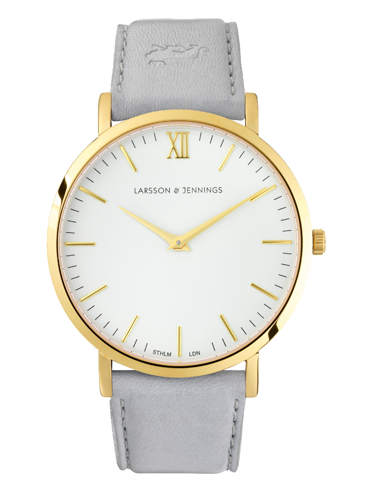 Lj Classic Lugano Leather 40mm Gold White Small