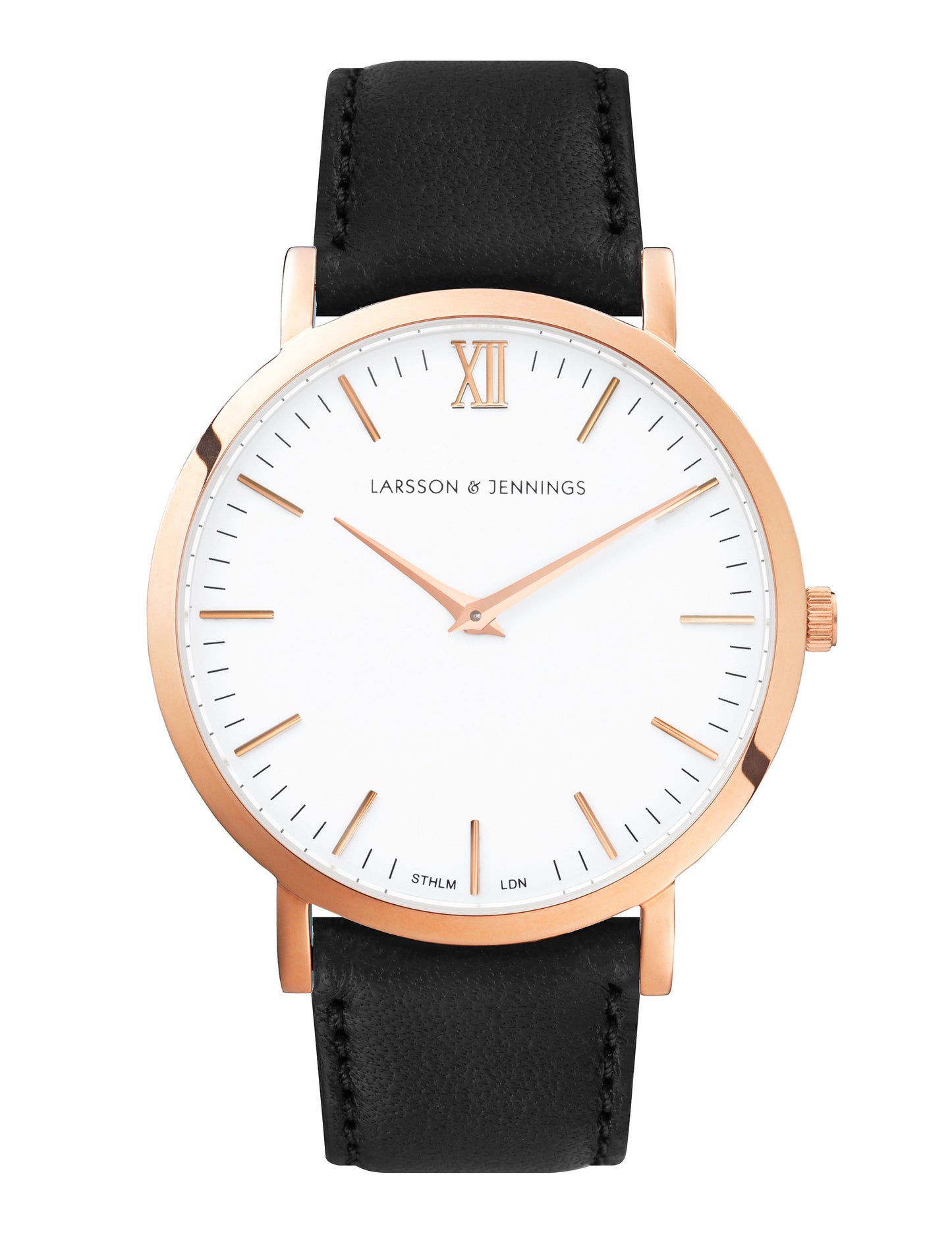Lj Classic Lugano Leather 40mm Rose Gold White