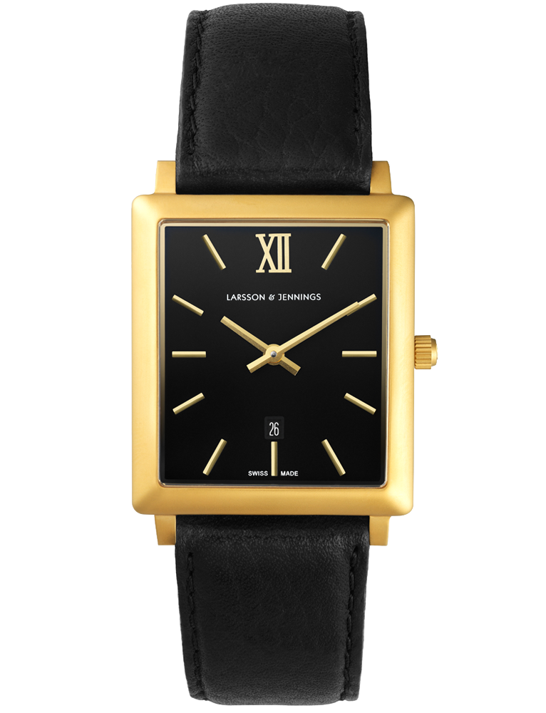 Lj Classic Norse Leather 40mm Gold Black