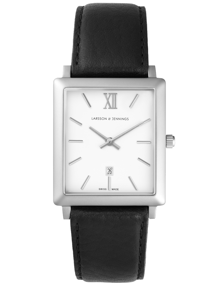 Lj Classic Norse Leather 40mm Silver White
