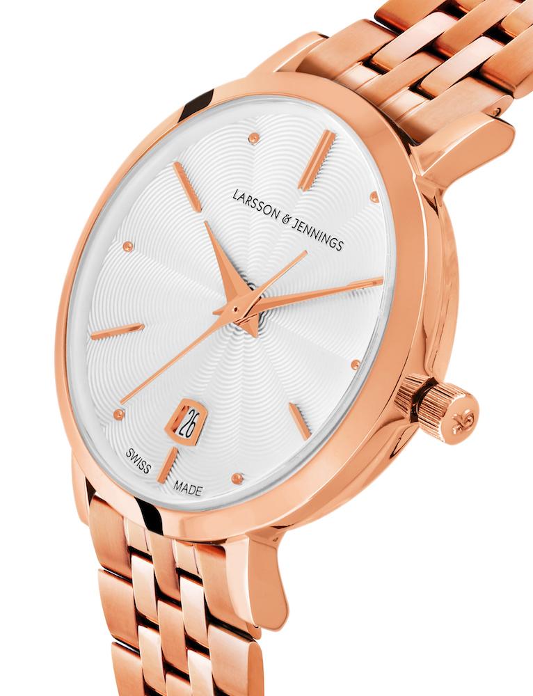 Aurora Vasa Link 26mm Rose Gold White