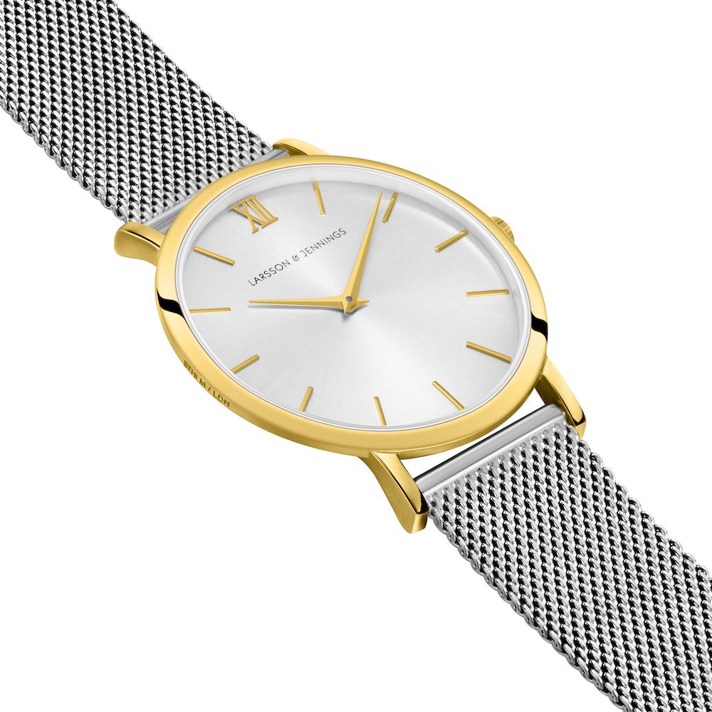Solaris Lugano Milanese 40mm Gold White
