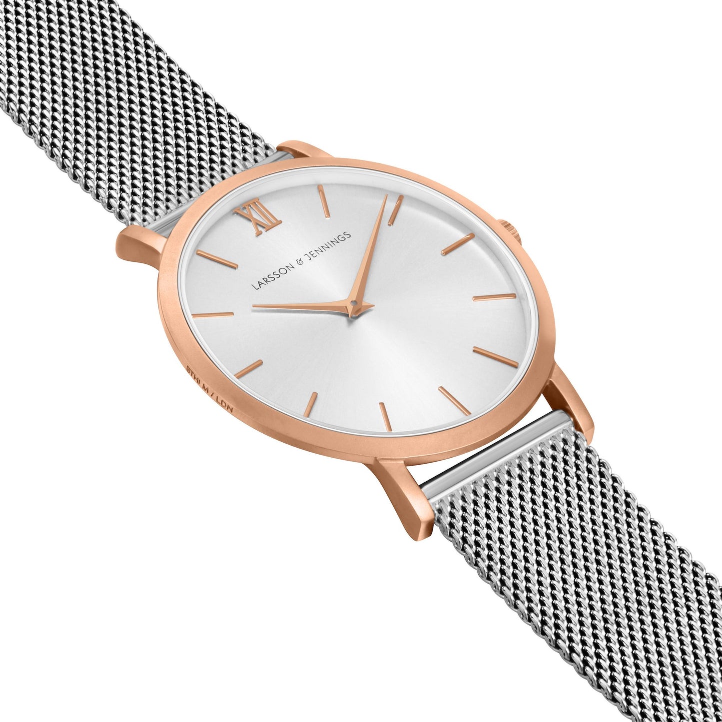 Solaris Lugano Milanese 40mm Rose Gold White
