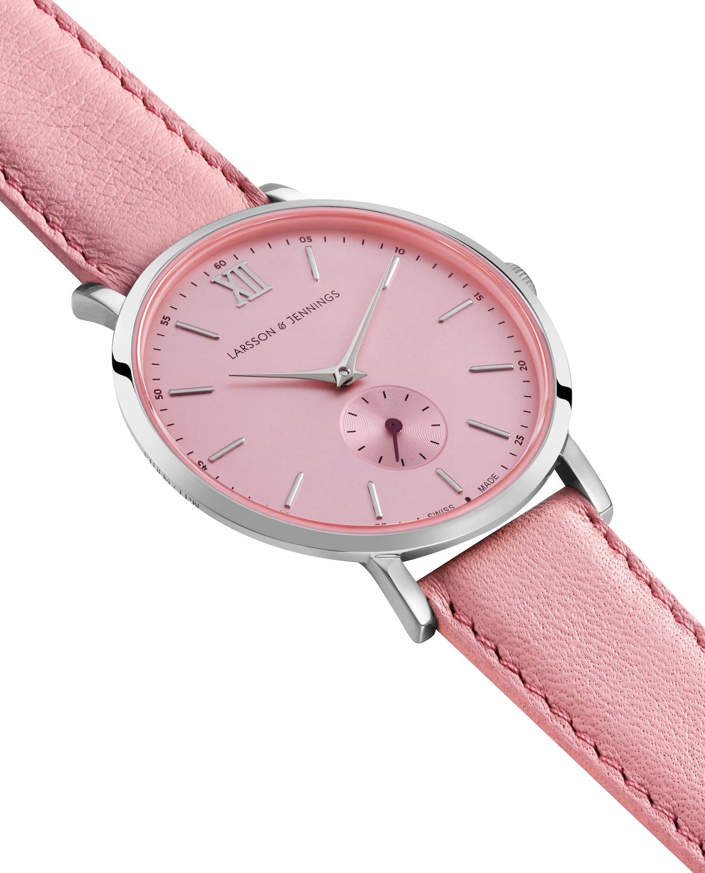 Jura Leather 38mm Silver Pink