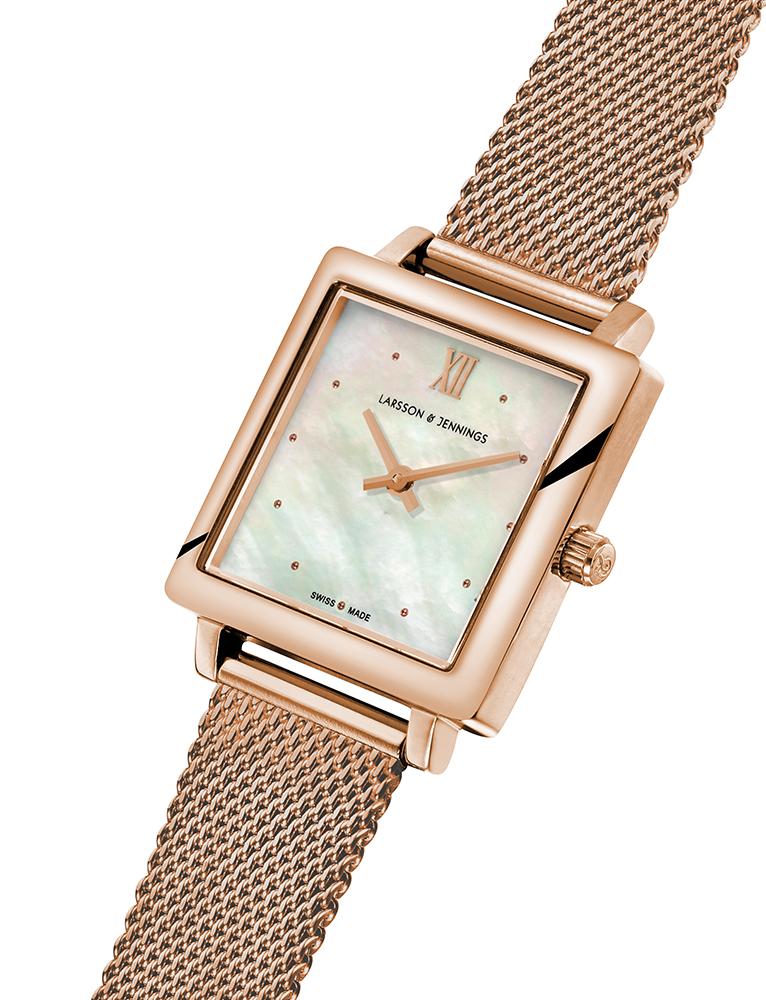 Bernadotte Norse Milanese 34mm Rose Gold Pearl