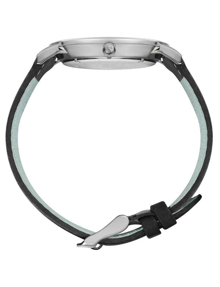 Bernadotte Lugano Leather 40mm Silver Pearl
