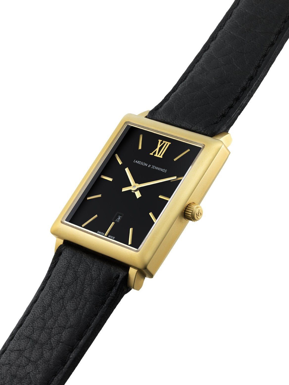 Lj Classic Norse Leather 40mm Gold Black