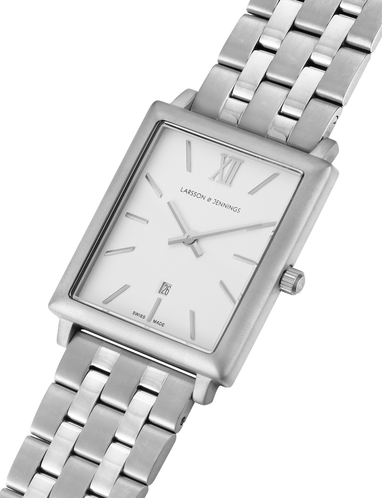 Lj Classic Norse Vasa Link 40mm Silver White