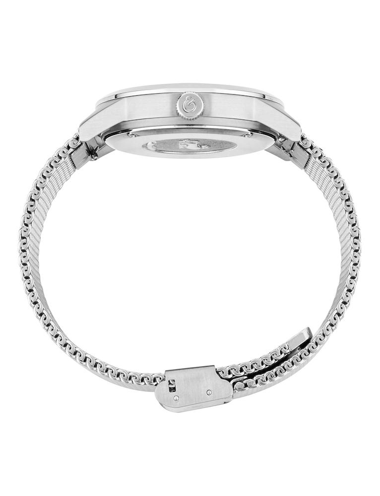 Velo Textured Sunray Milanese 39mm Silver White