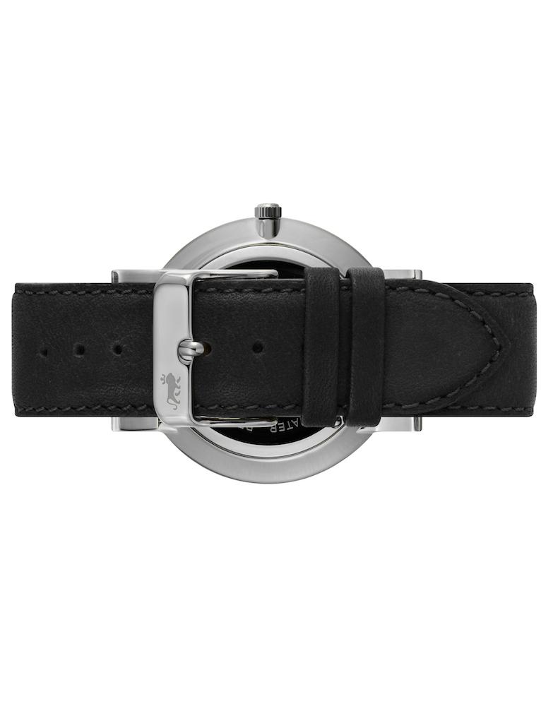Bernadotte Lugano Leather 40mm Silver Pearl