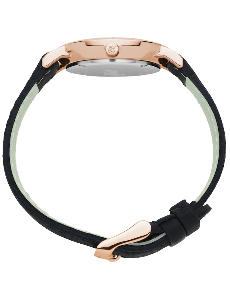 Bernadotte Lugano Leather 33mm Rose Gold Pearl