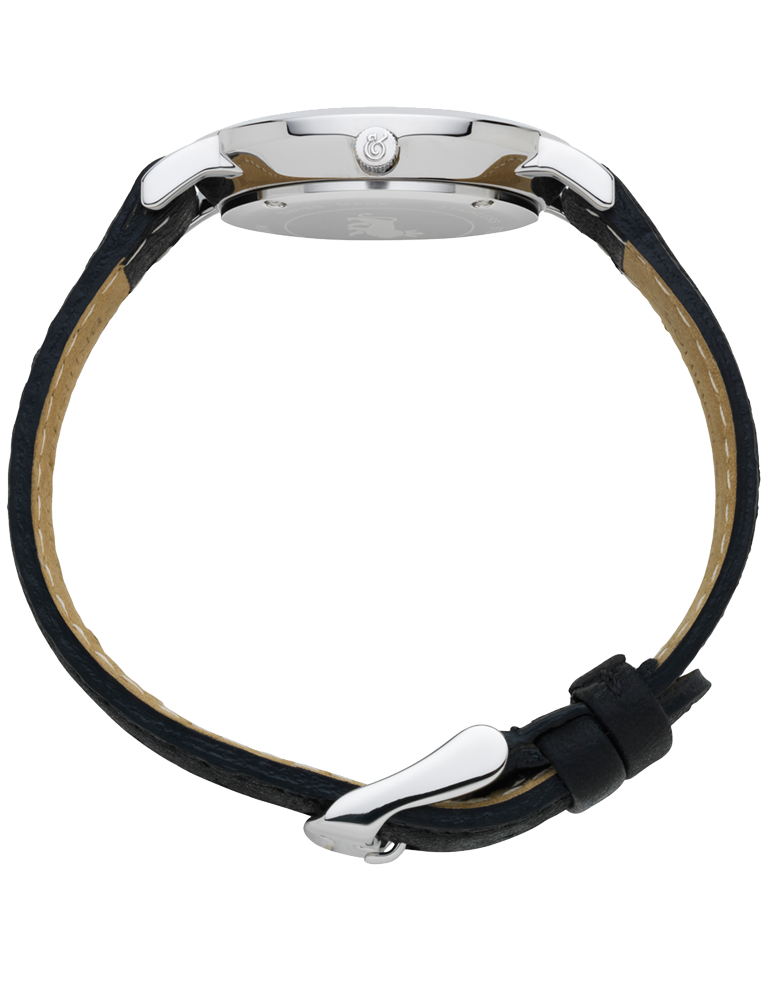 Lj Classic Lugano Leather 33mm Silver White