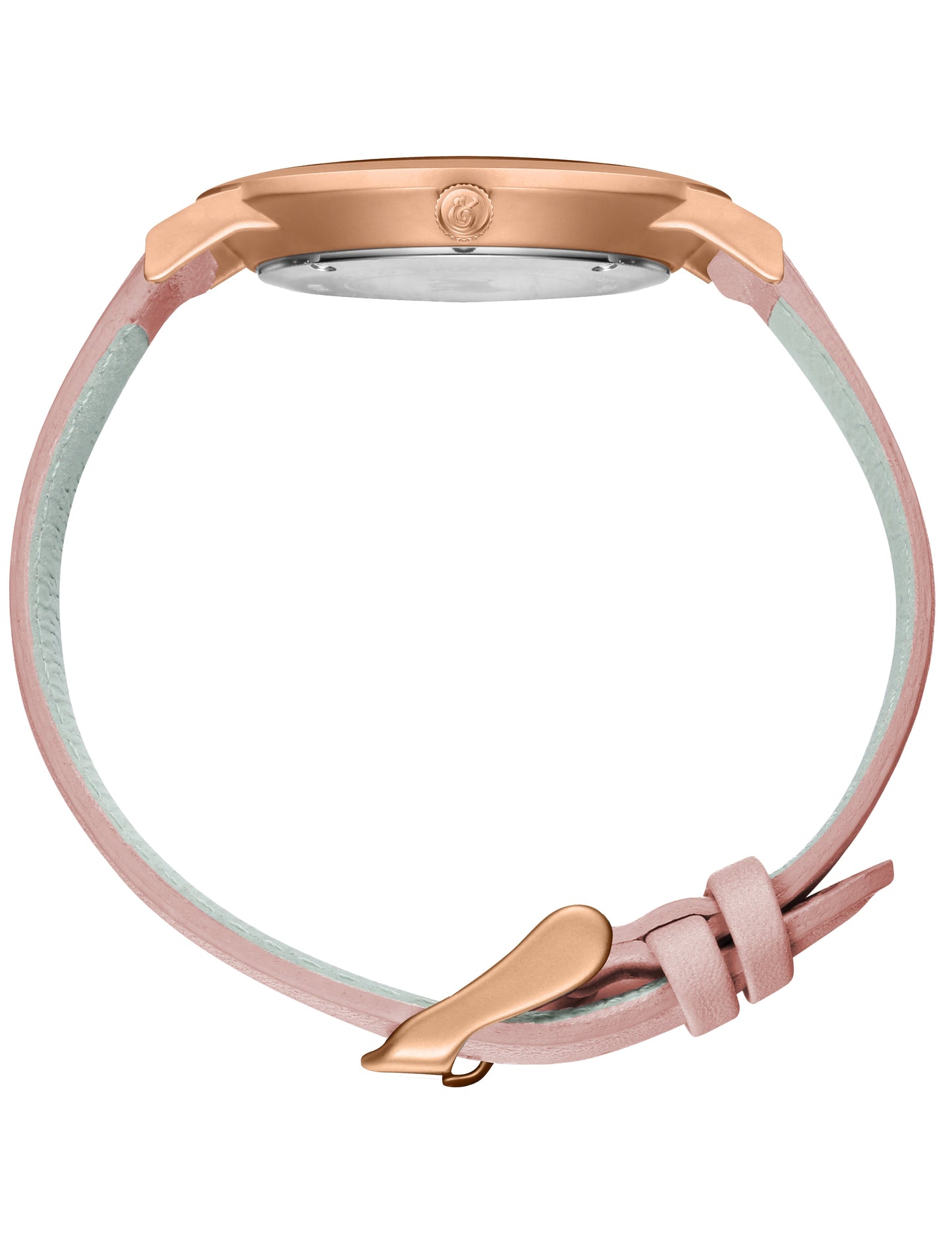 Solaris Lugano Leather 40mm Rose Gold Purple