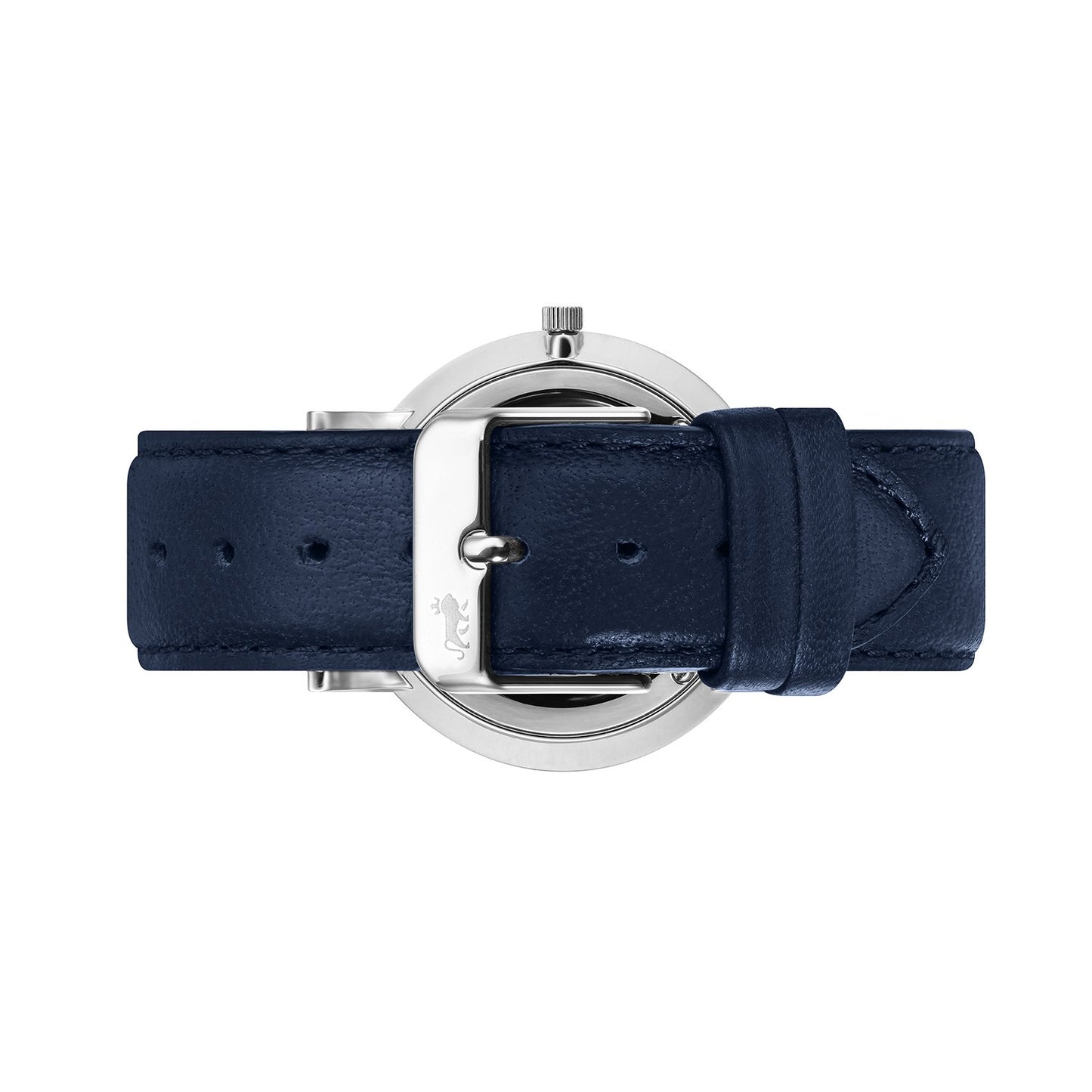 Solaris Lugano Leather 38mm Silver Navy