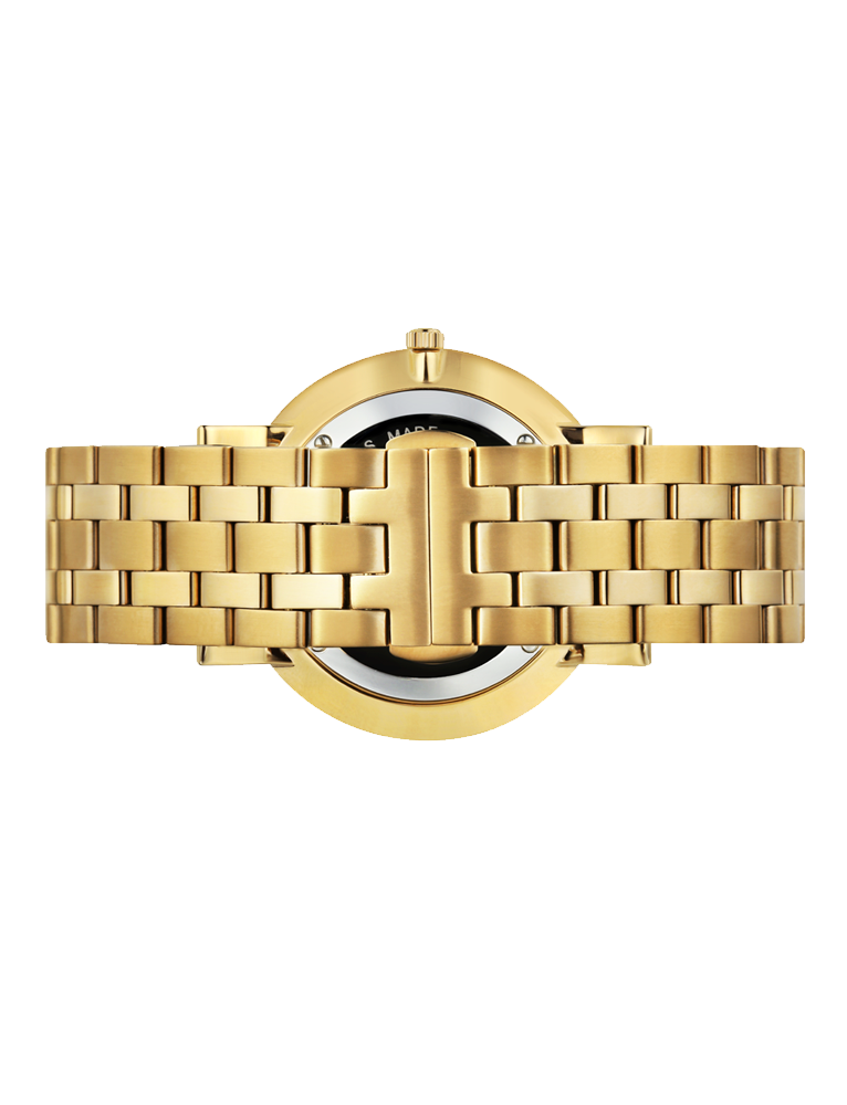 Lj Classic Lugano Vasa Link 40mm Gold Black