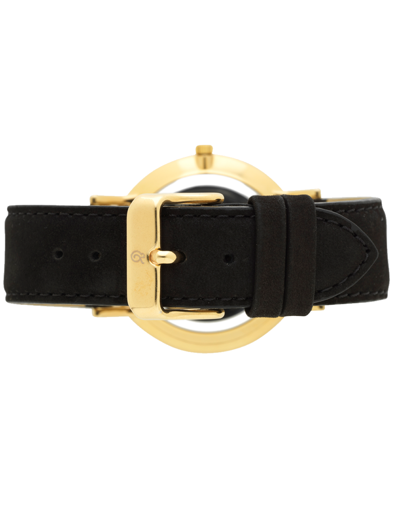 Lj Classic Lugano Leather 40mm Gold Black