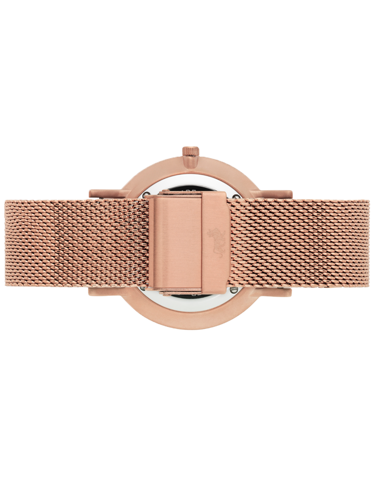 LUGANO 40MM ROSEGOLD/WHITE MILANESE ROSEGOLD