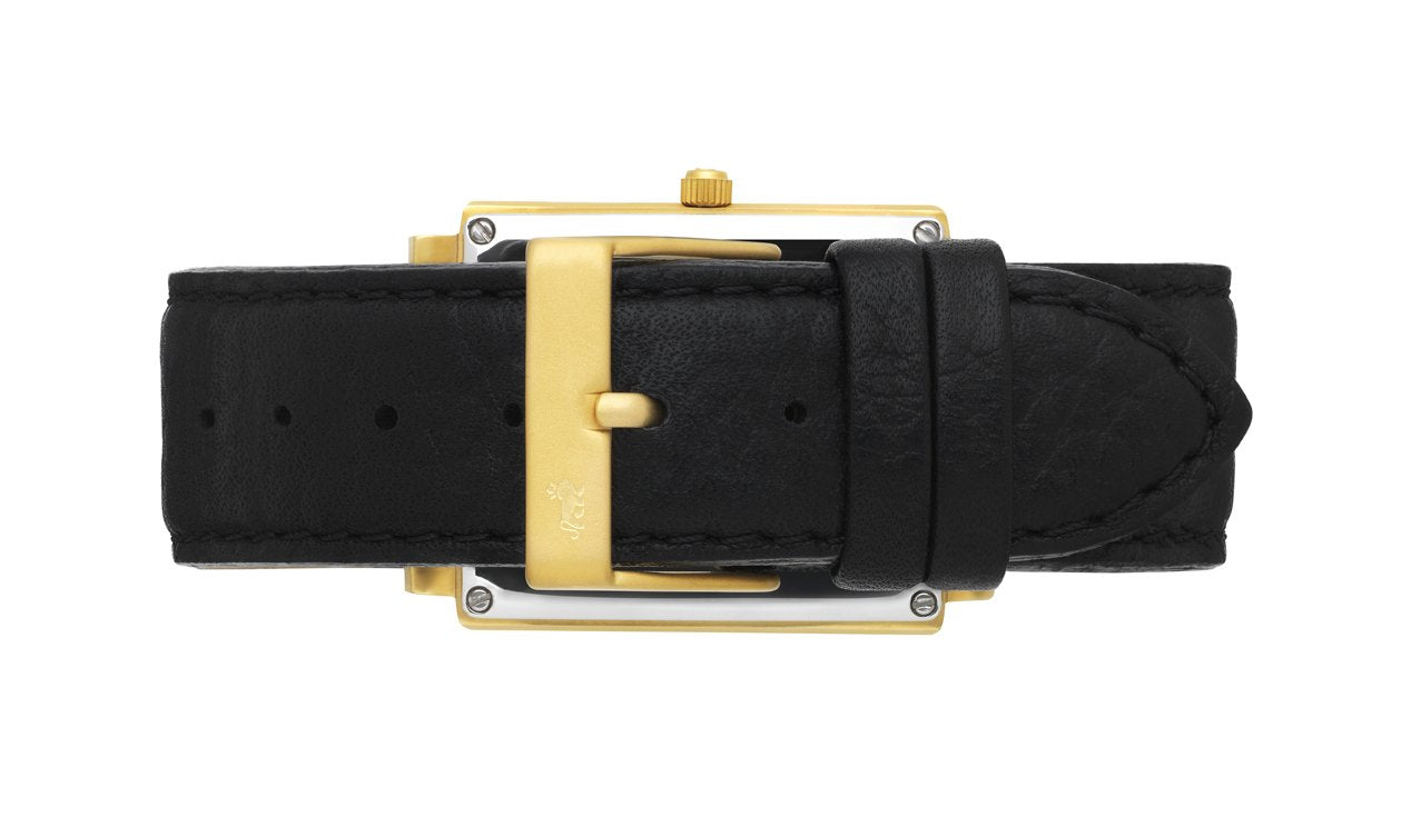 Lj Classic Norse Leather 40mm Gold Black