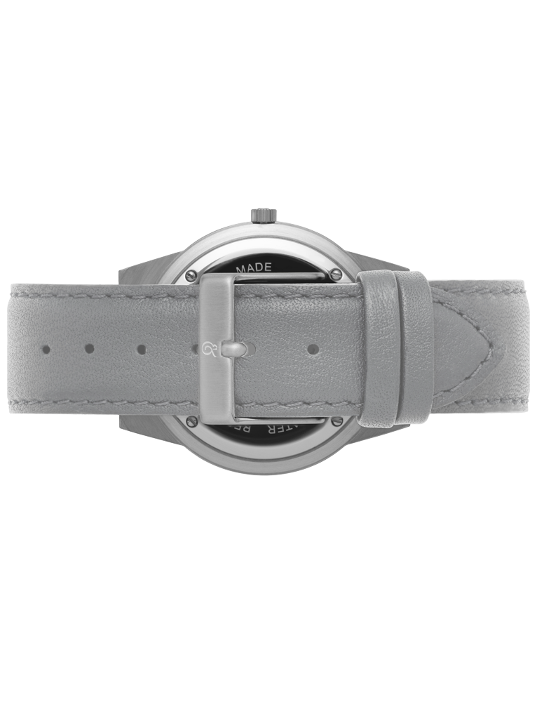 Saxon Leather 39mm Silver Black