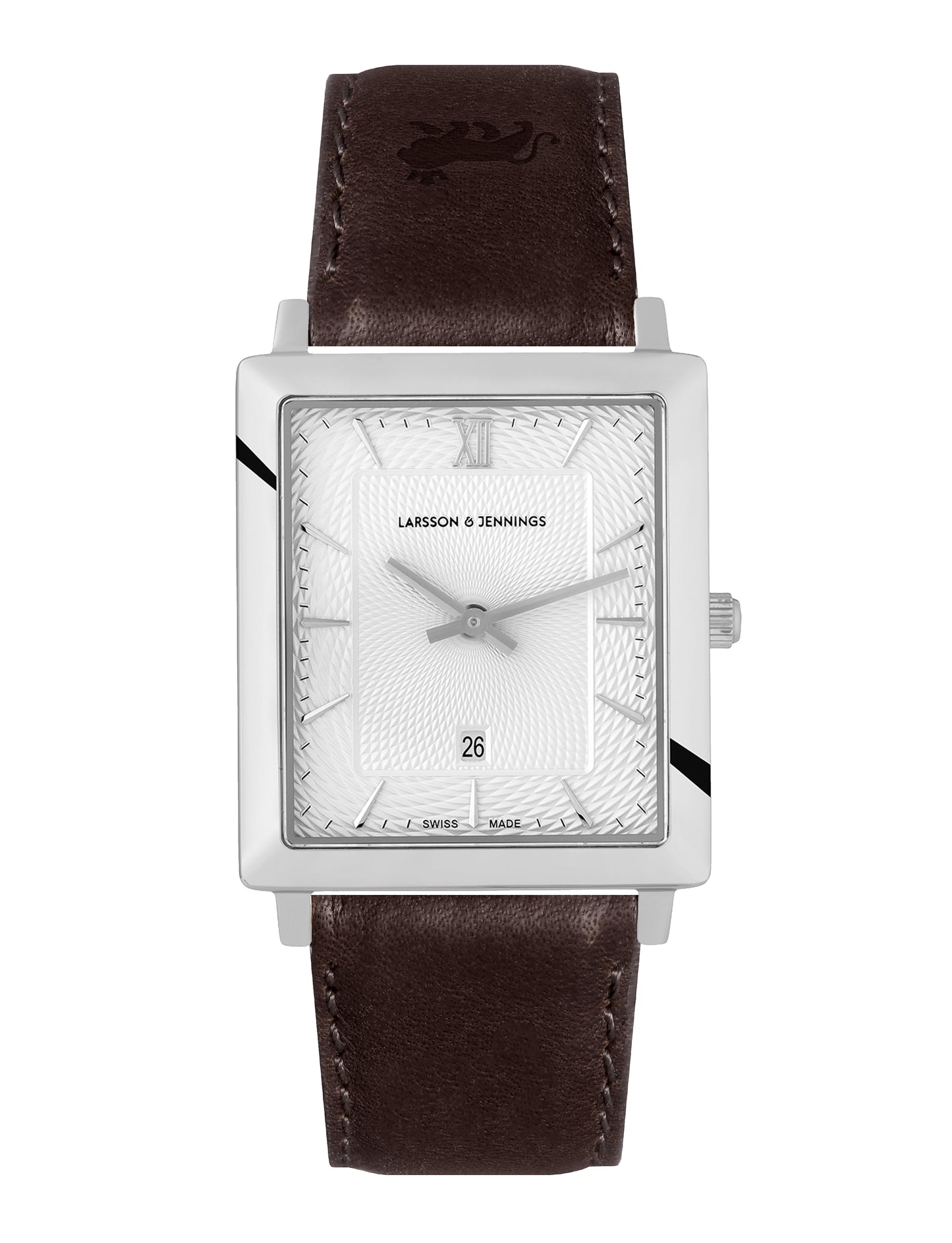 Sloan Diamond Leather 40mm Silver White