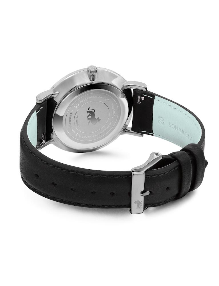 Code Classic Leather 38mm Silver Black