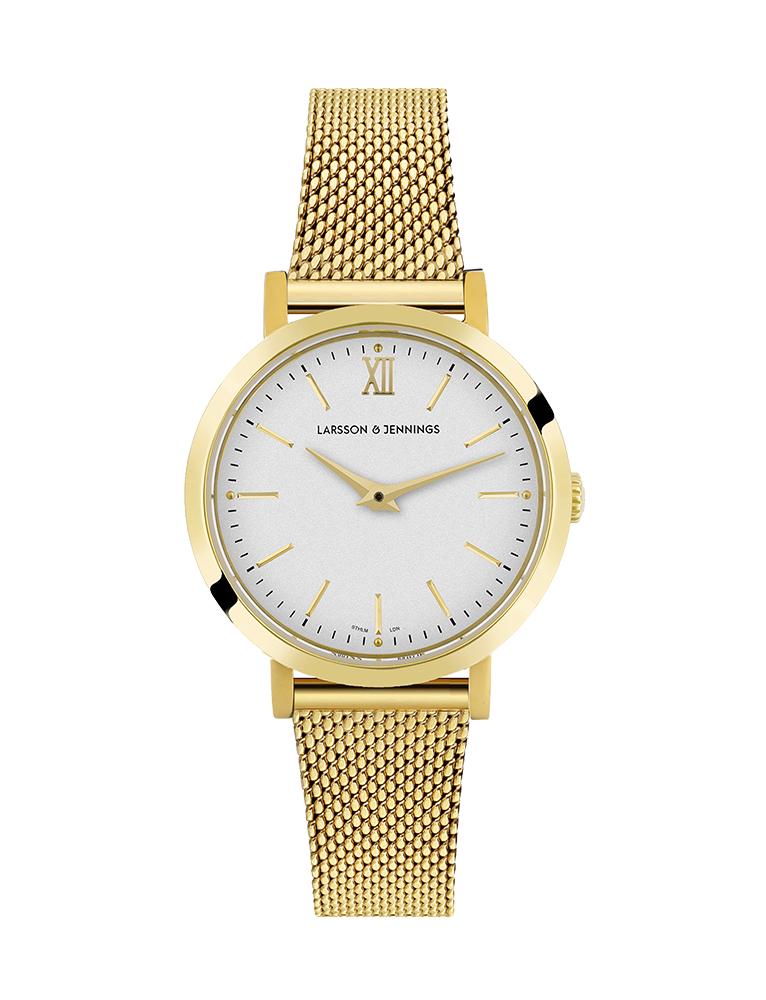 Lugano Milanese 26mm Gold Satin-White