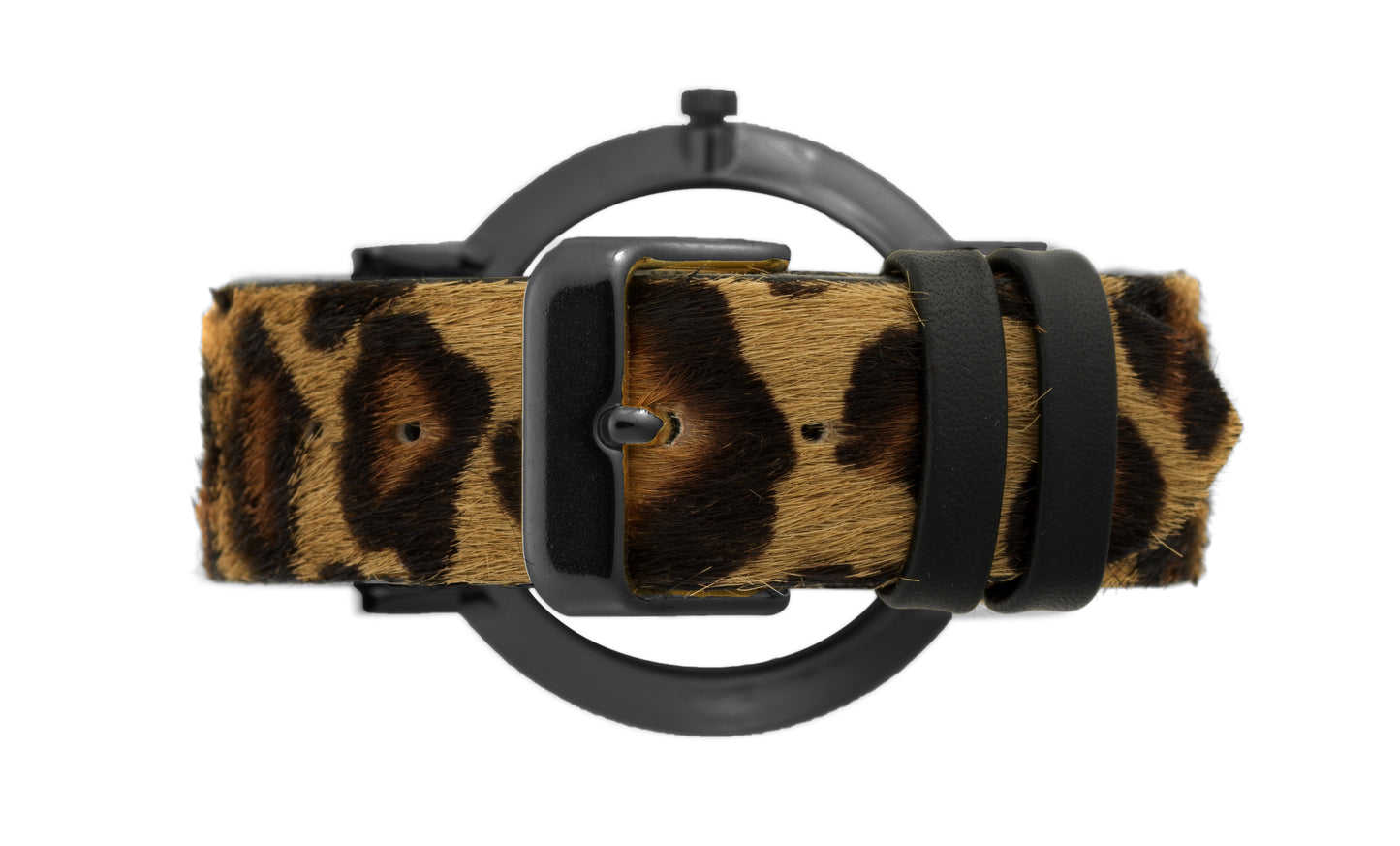 WILD LUGANO 40MM BLACK BLACK LEOPARD