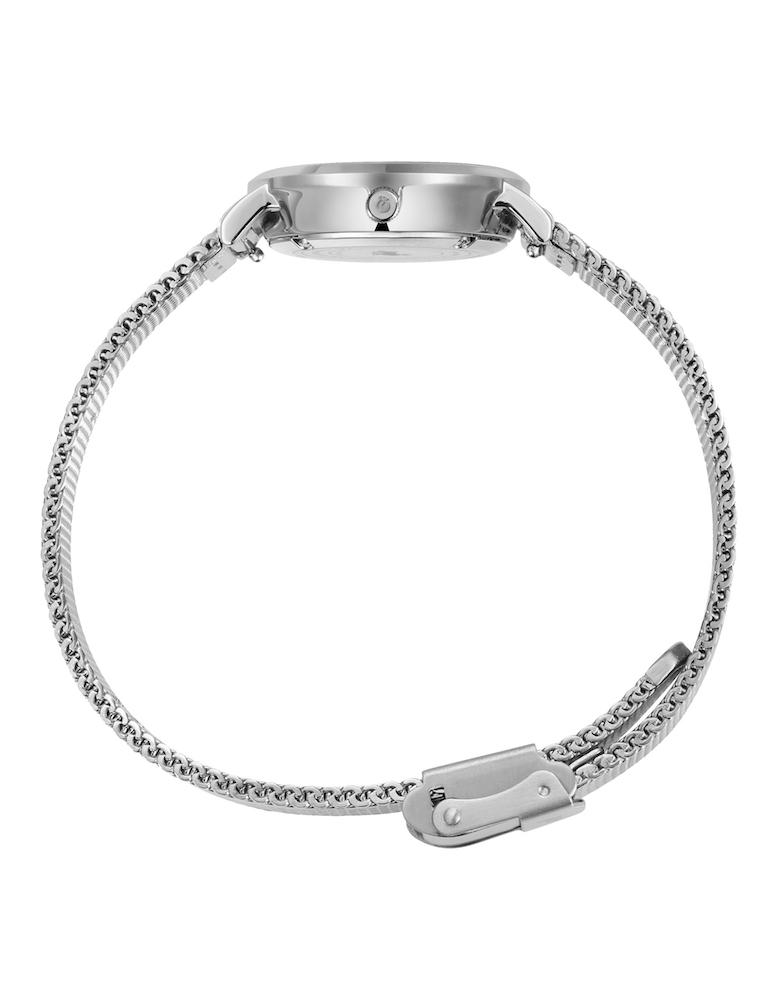Lugano Milanese 26mm Silver Satin-White