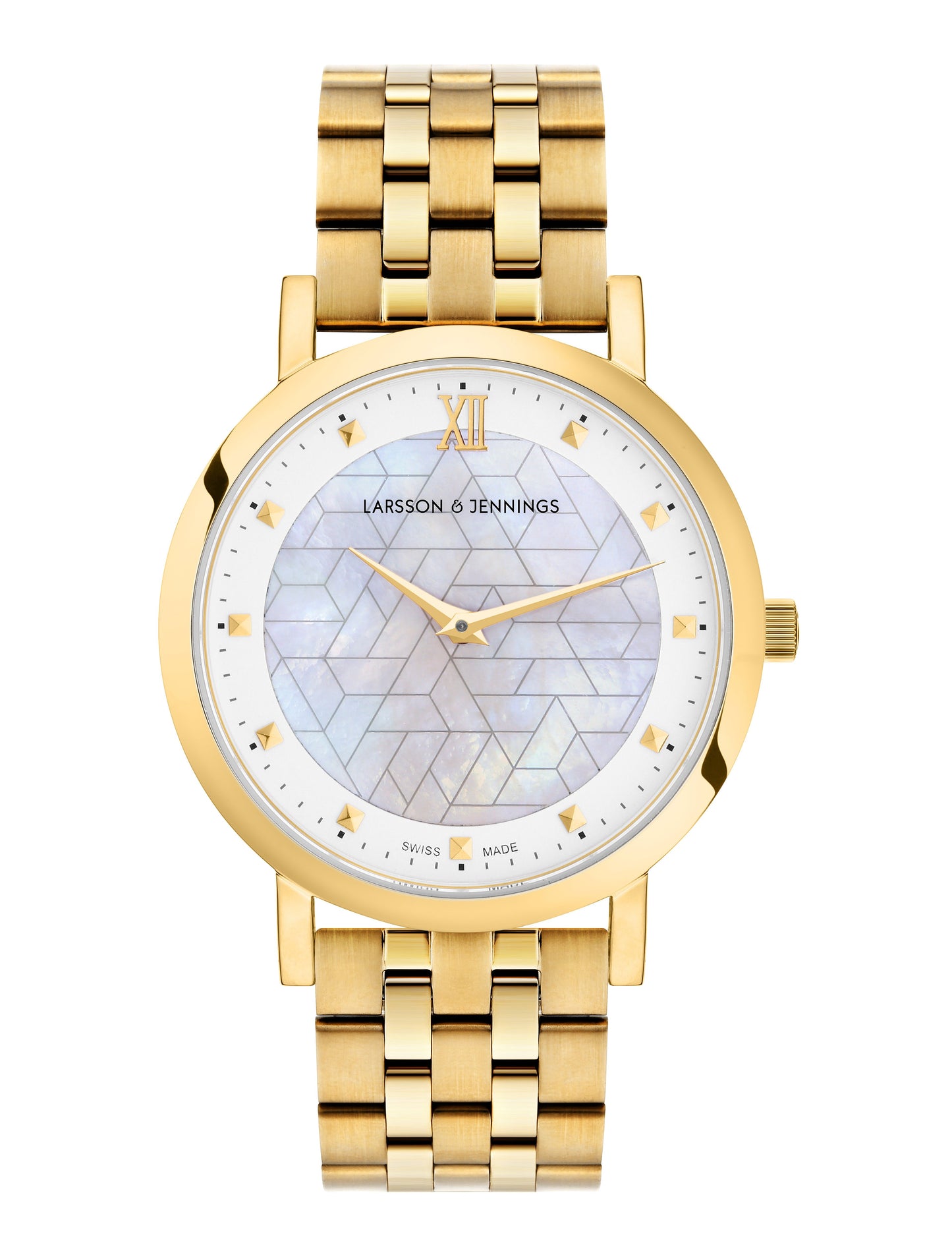 Bernadotte Lugano Vasa Link 33mm Gold Pearl