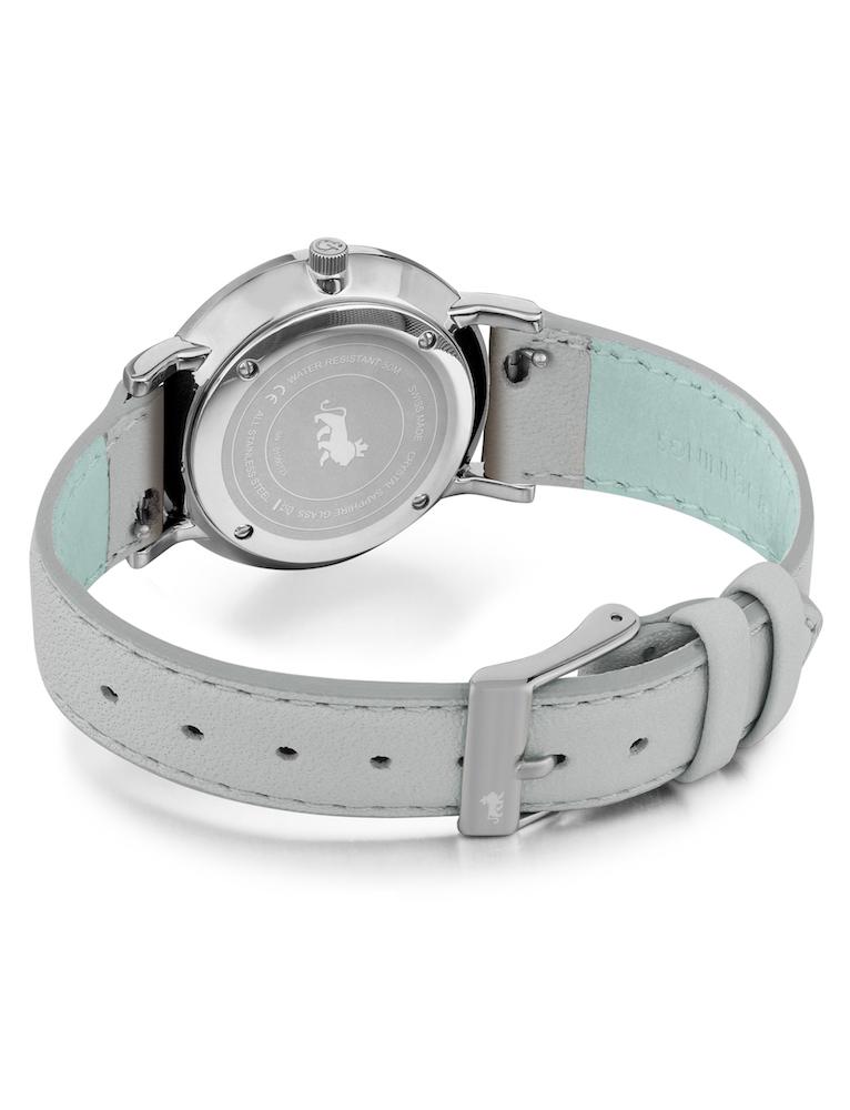 Solaris Lugano Leather 33mm Silver Blue