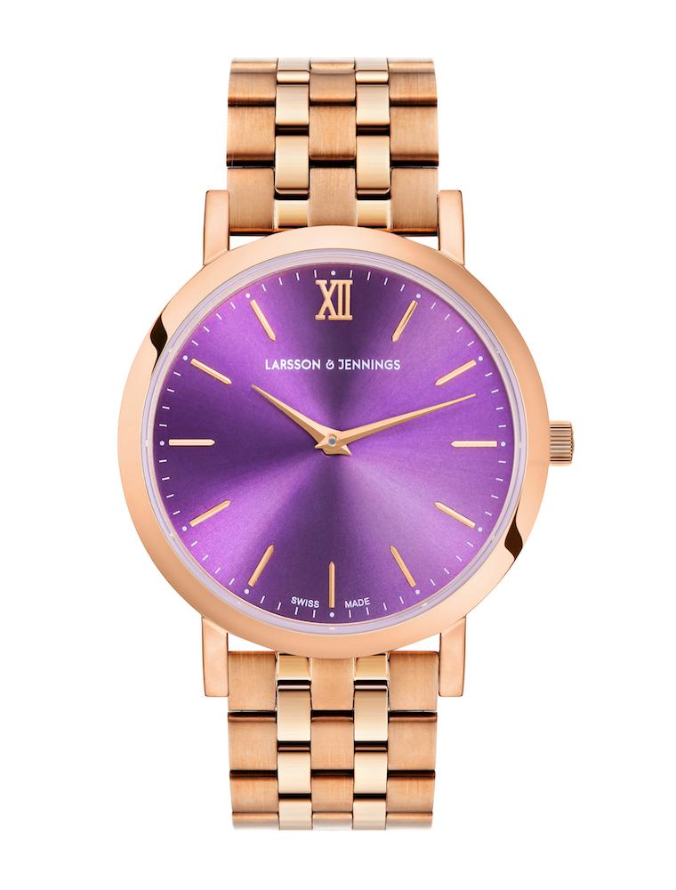 Solaris Lugano Vasa Link 33mm Rose Gold Purple