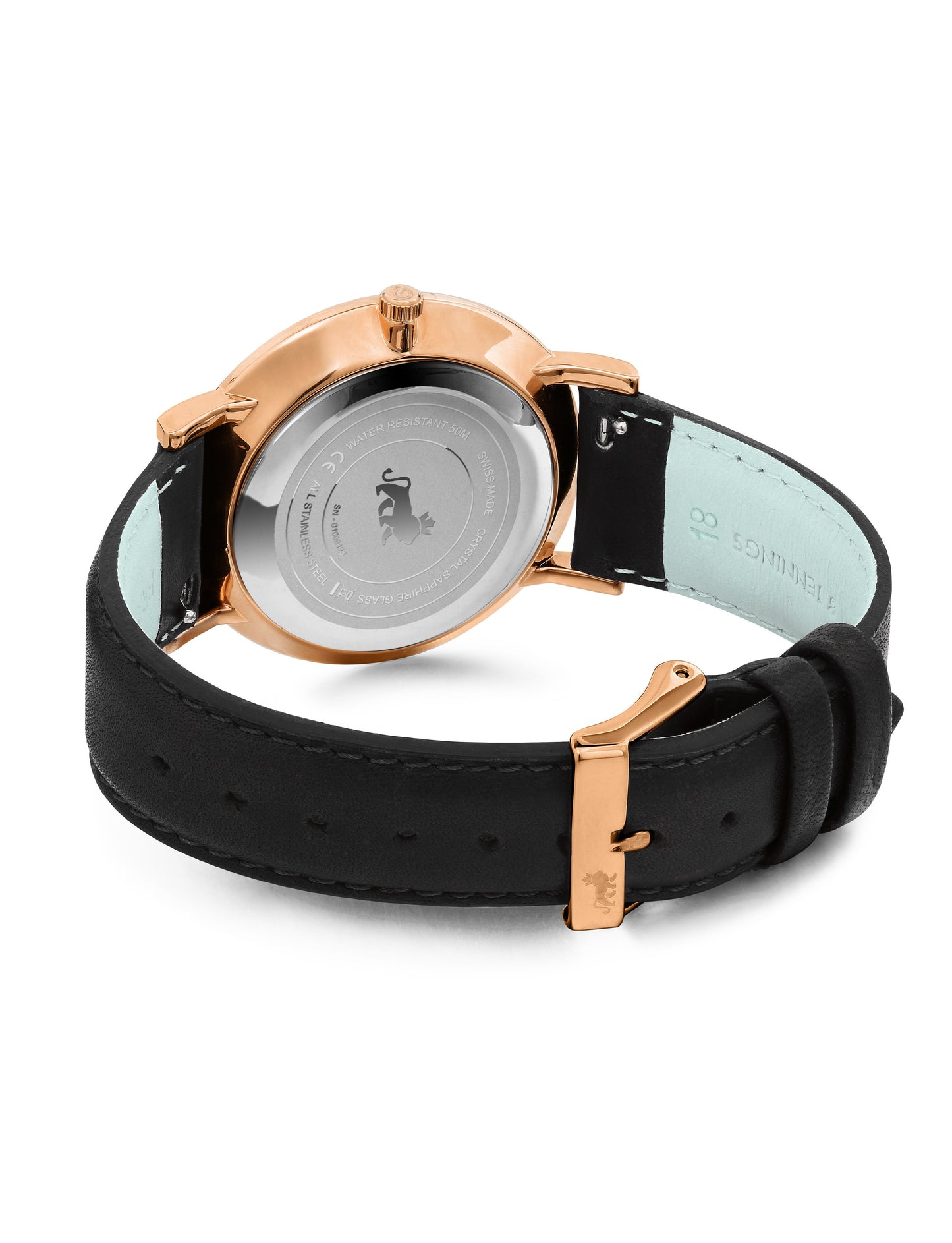 Opera Leather 38mm Rose Gold White