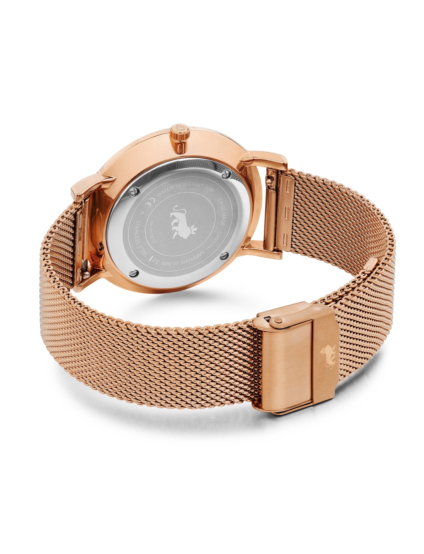 Sloan Guilloche Milanese 40mm Rose Gold Black