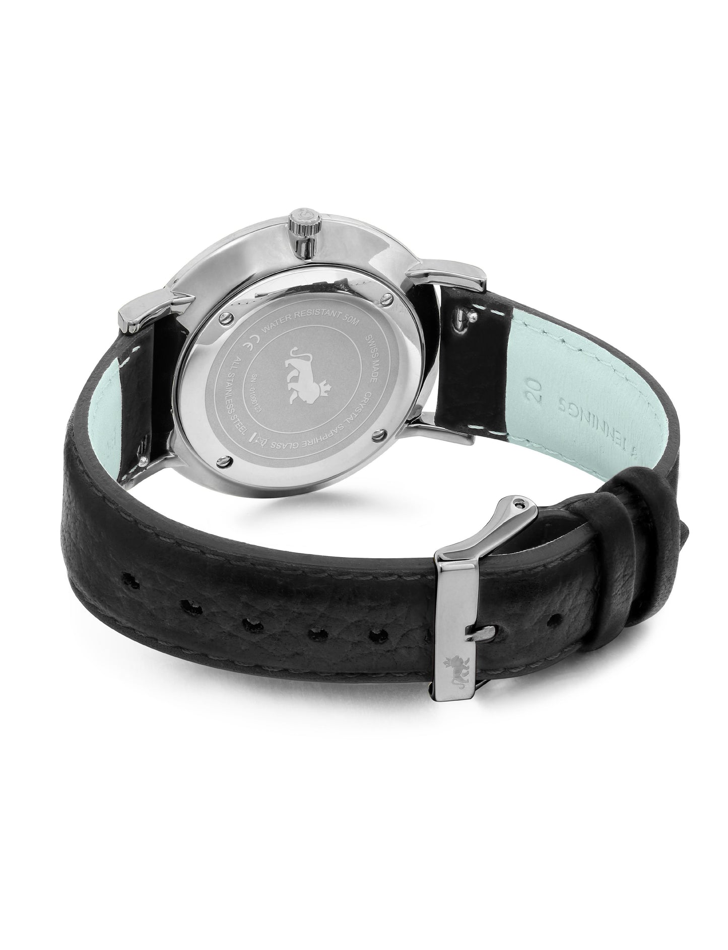 Solaris Lugano Leather 40mm Silver Red