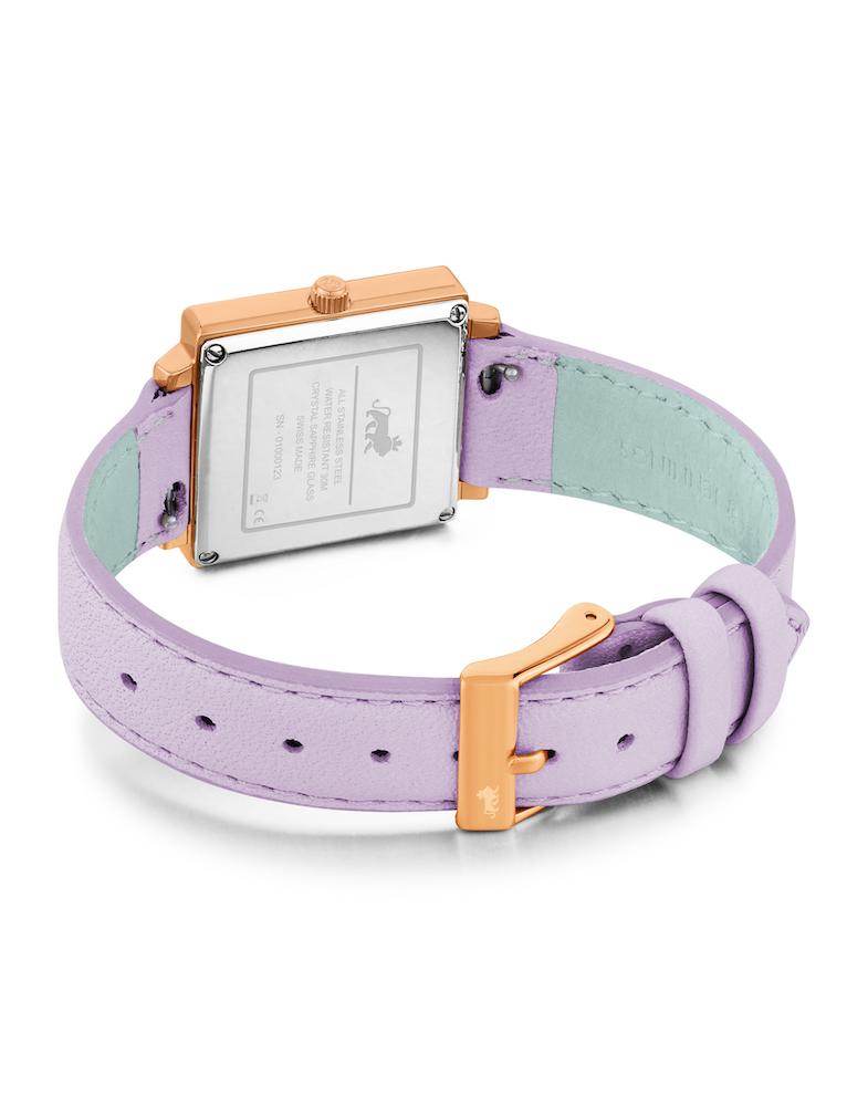 Solaris Norse Leather 34mm Rose Gold Purple
