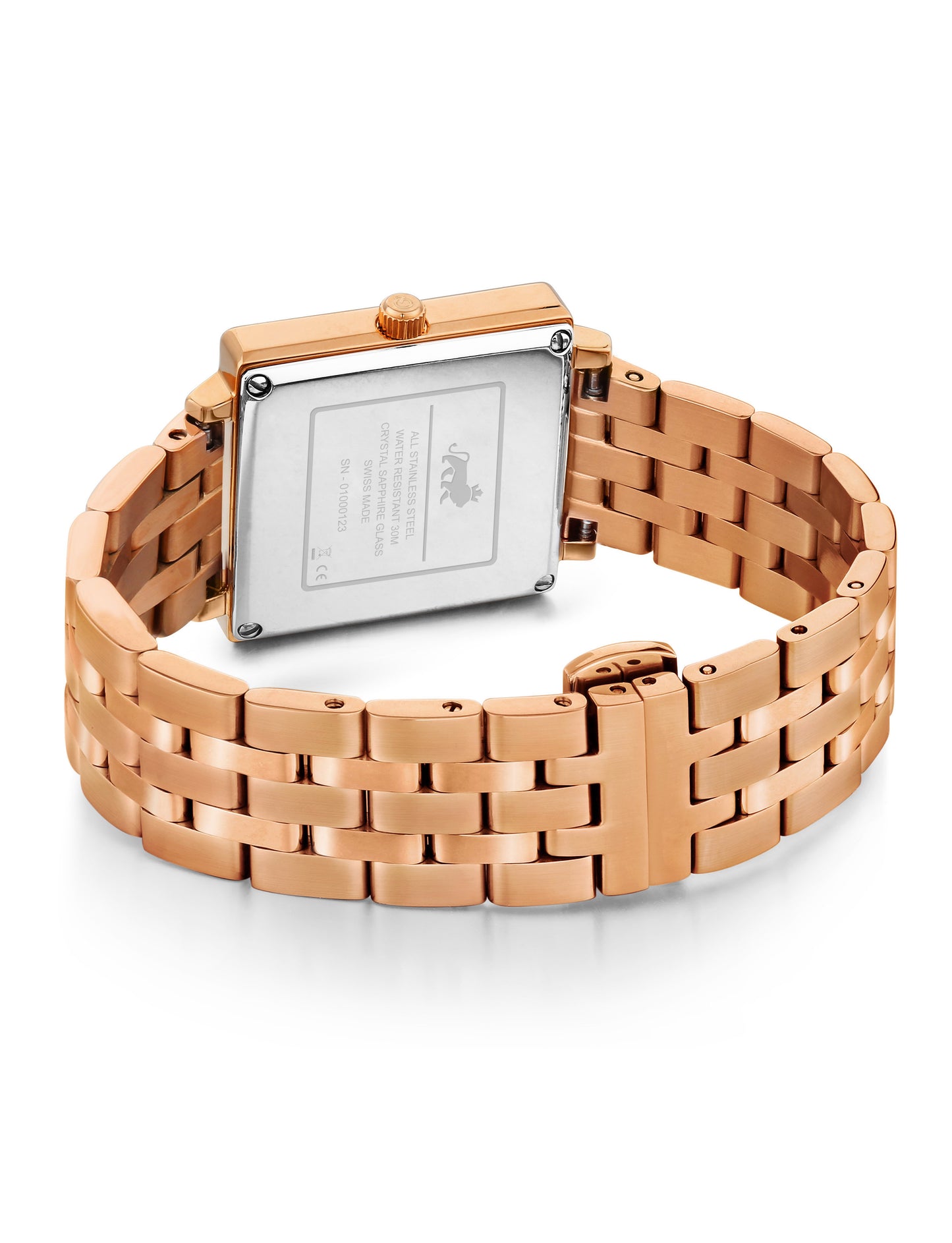 Bernadotte Norse Vasa Link 34mm Rose Gold Pearl