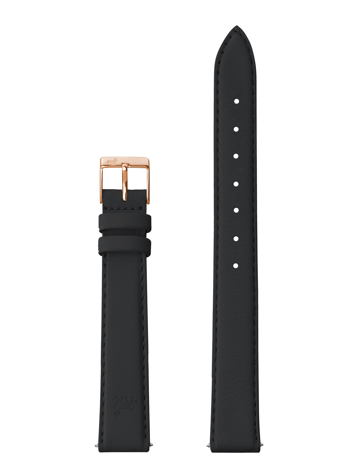 12mm Black Strap with Rose Gold Buckle