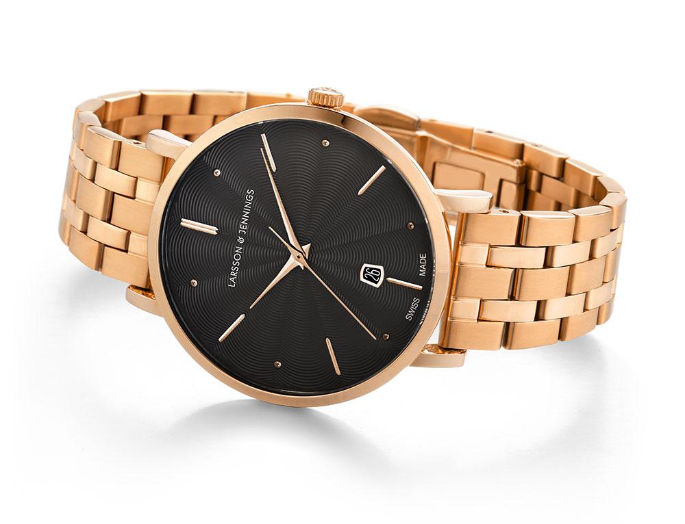 Aurora Vasa Link 26mm Rose Gold Black