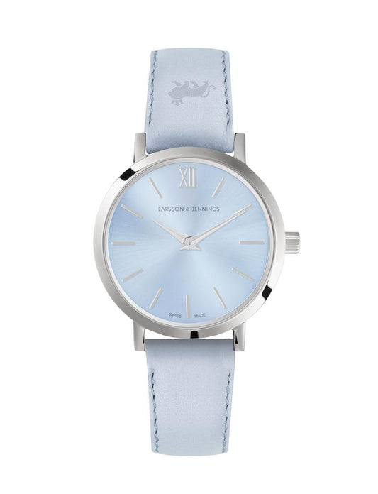 Solaris Lugano Leather 26mm Silver Blue