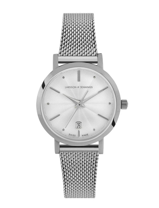 Aurora Milanese 26mm Silver White