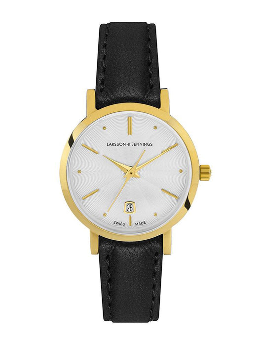 Aurora Leather 26mm Gold White