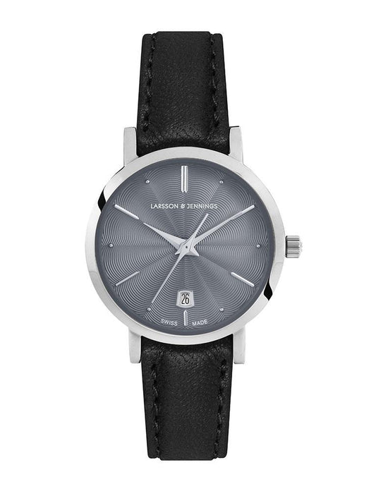 Aurora Leather 26mm Silver Grey