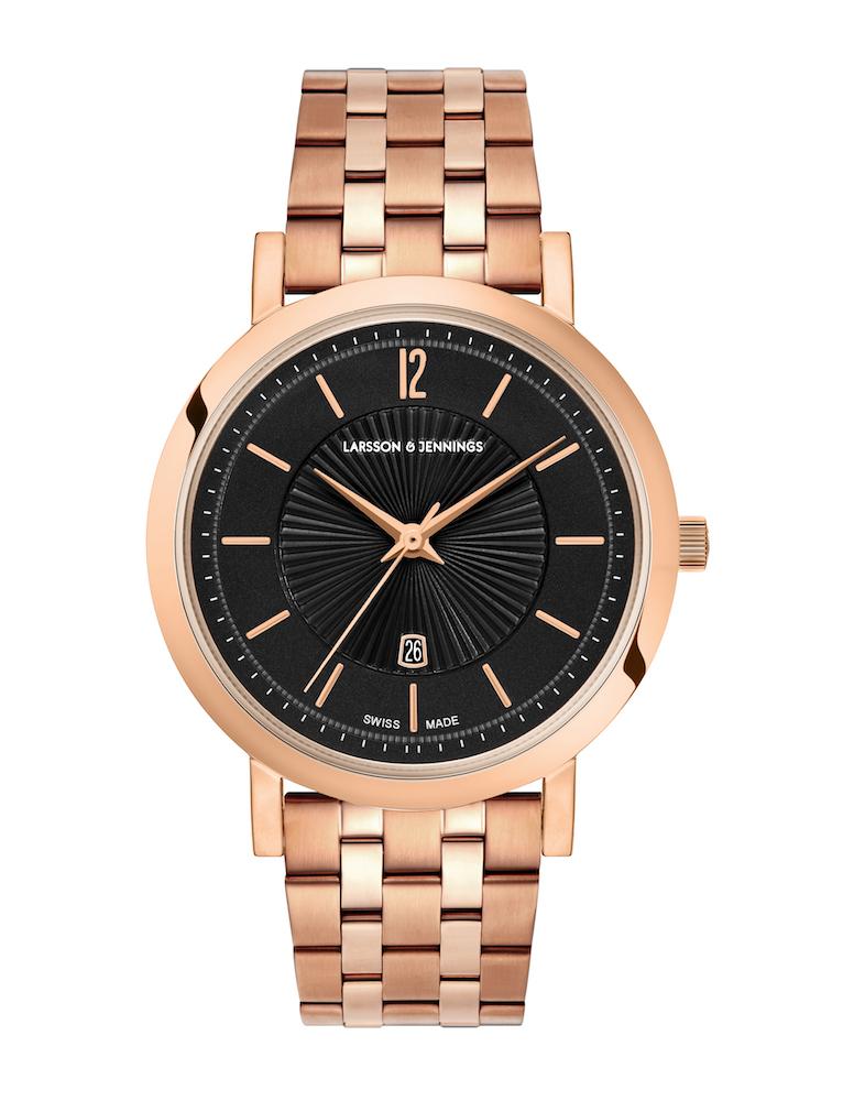 Opera Vasa Link 33mm Rose Gold Charcoal