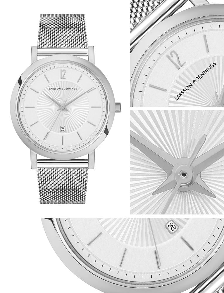 Opera Milanese 33mm Silver White
