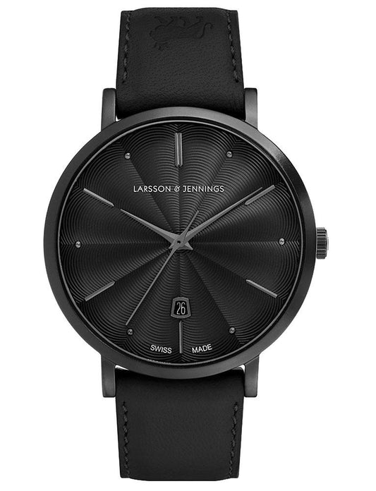 Aurora Leather 38mm Black Charcoal